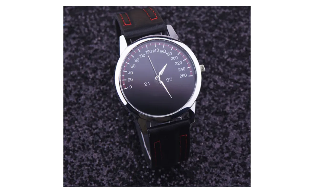 Faux Leather Quartz-Watch Relogio Masculino