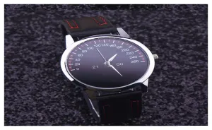 Faux Leather Quartz-Watch Relogio Masculino