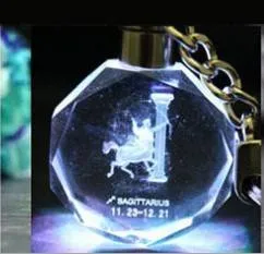 Flashing Crystal Keychain Glass Pendant