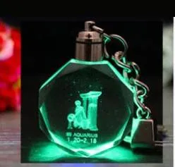 Flashing Crystal Keychain Glass Pendant