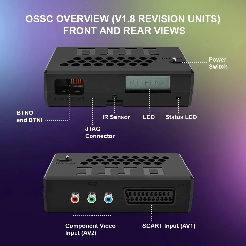 For Ps2 Saturn Nintendo64 Gamecube Md Retro Game Console Ossc Hw V1.8 Open Source Scan Converter Hdmi Adapter