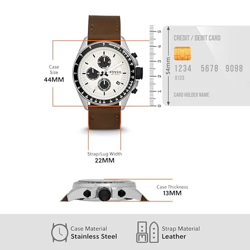Fossil Chronograph White Dial Men's Watch-CH2882