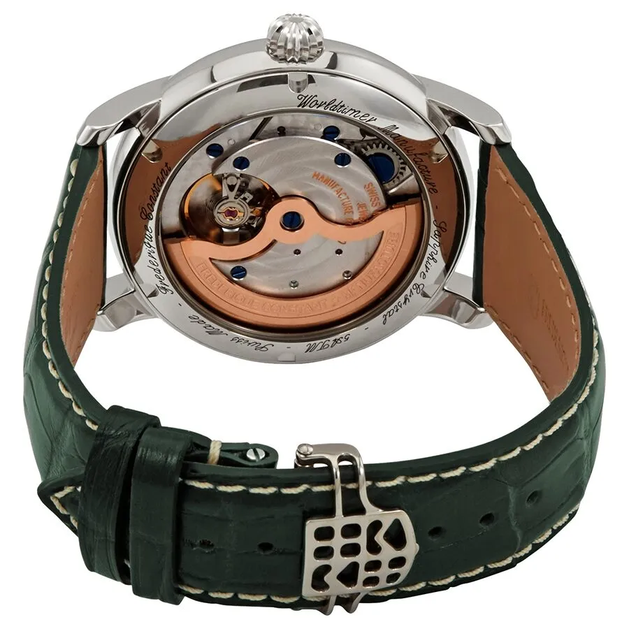 Frederique Constant Classic Wordtimer Manufacture Automatic Green Dial Men's Watch FC-718GRWM4H6