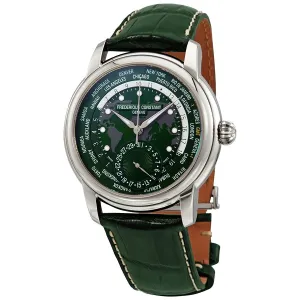 Frederique Constant Classic Wordtimer Manufacture Automatic Green Dial Men's Watch FC-718GRWM4H6