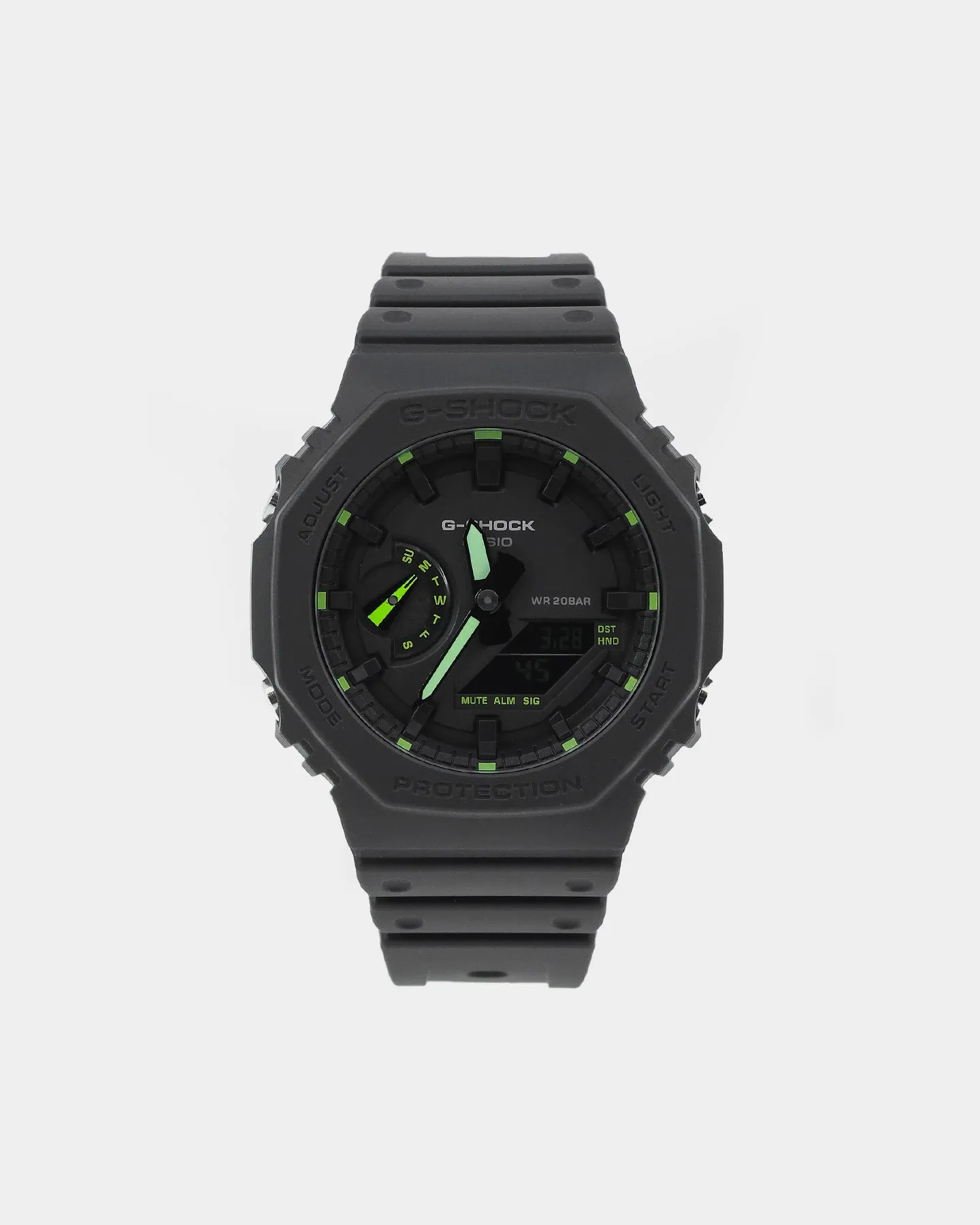 G Shock GA2100-1A3 Black/Neon Green
