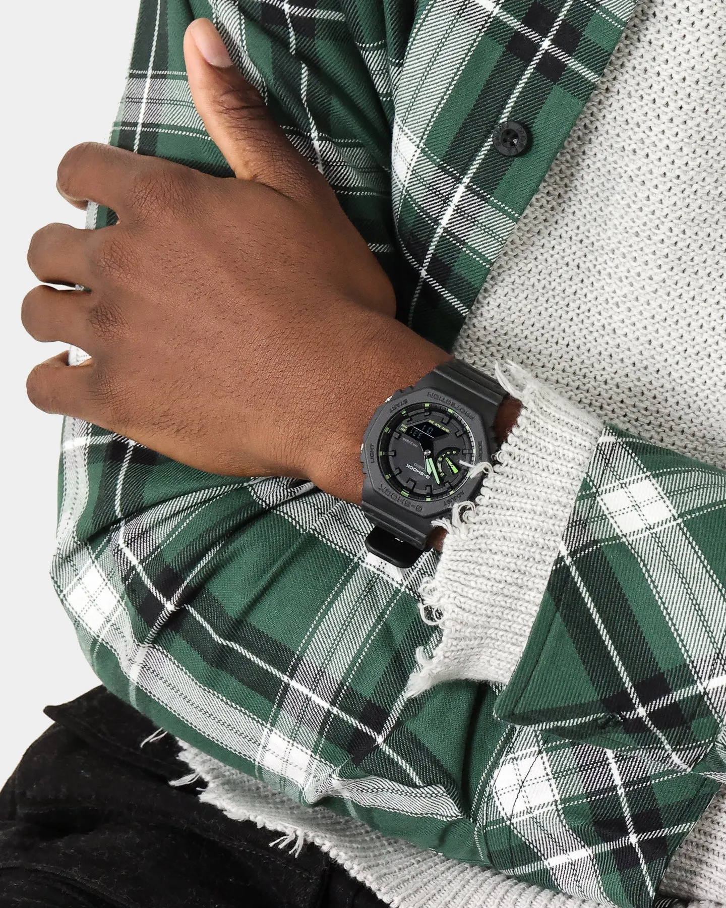 G Shock GA2100-1A3 Black/Neon Green