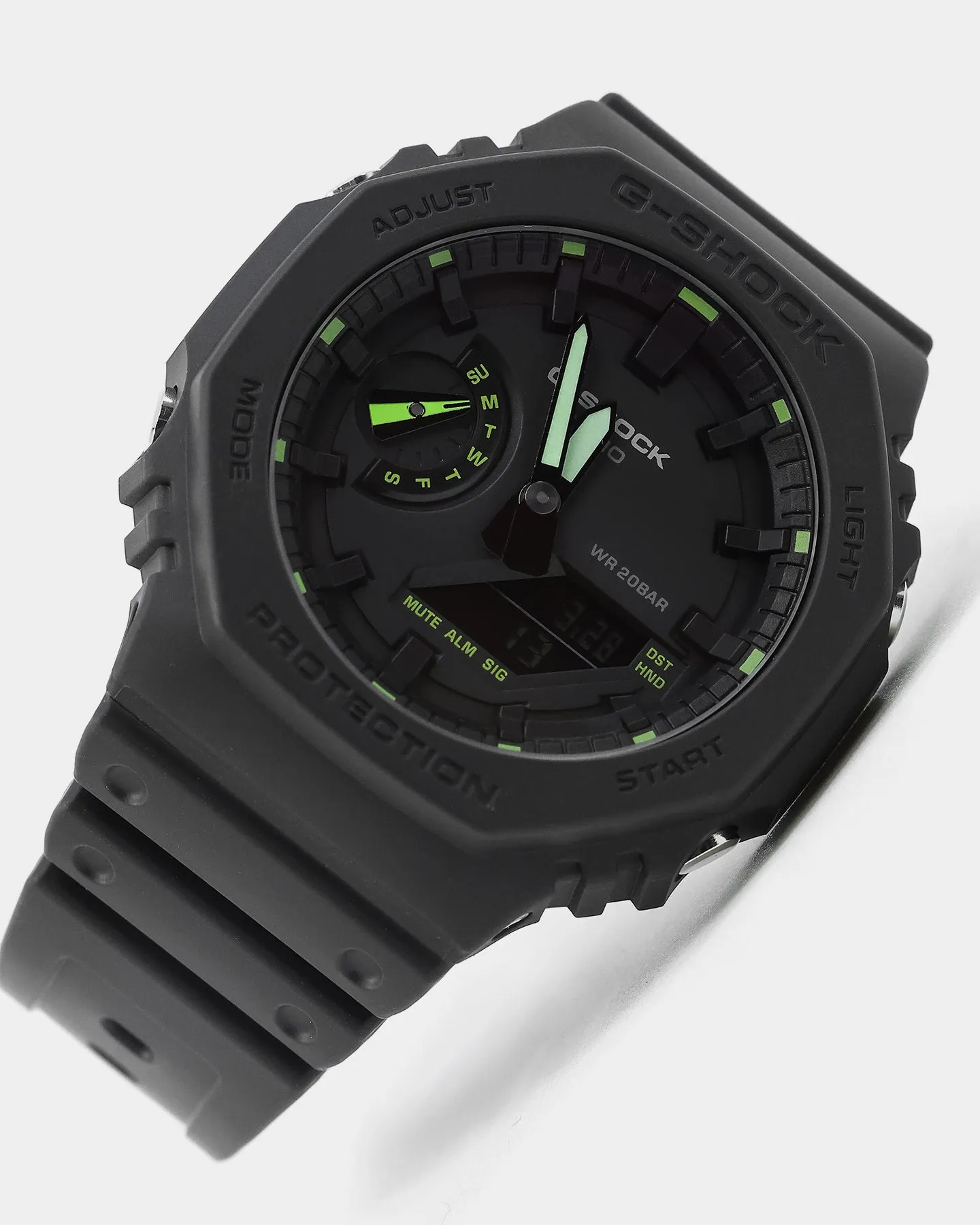 G Shock GA2100-1A3 Black/Neon Green