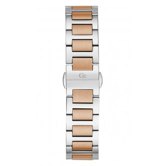 GC Gents Coussin Shape Silver Rose Gold Watch Y99002G7MF