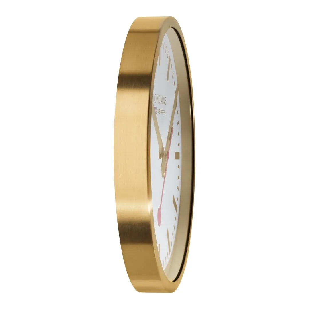 Gold Coloured Wall clock, 40 cm