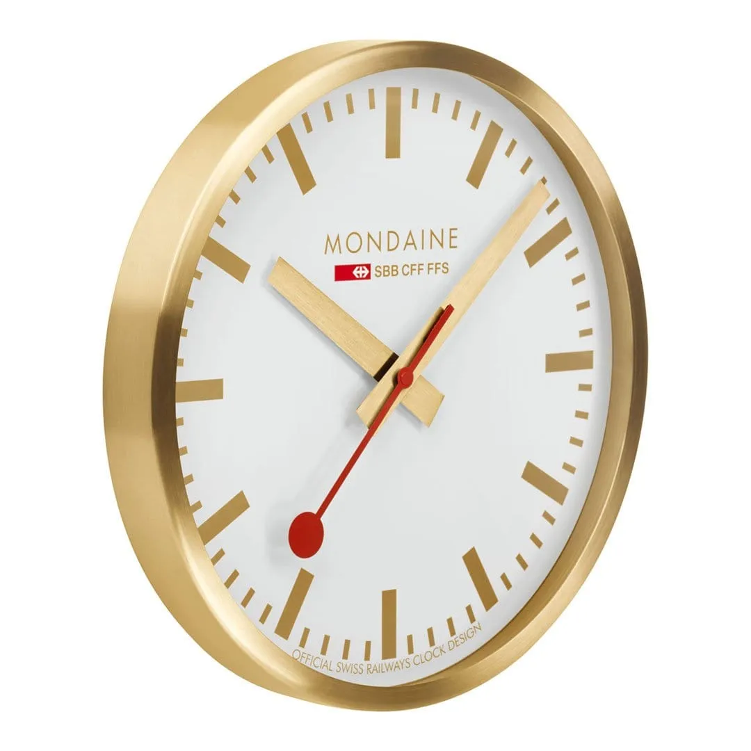 Gold Coloured Wall clock, 40 cm