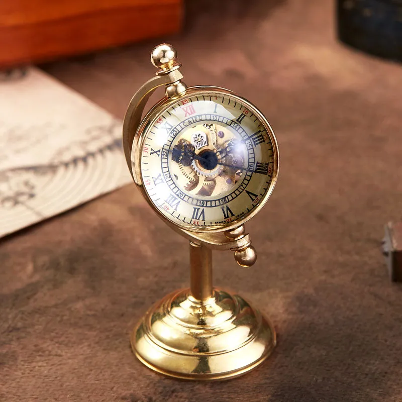 Gold Desk Clock Men Creative Gift For Pocket Watch