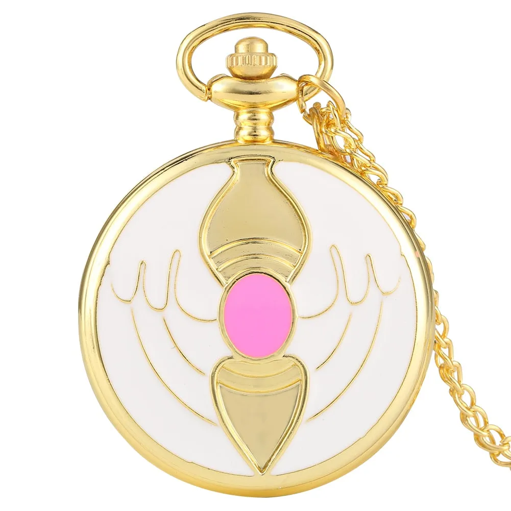 Graceful Women's Patterned Case Pocket Watch