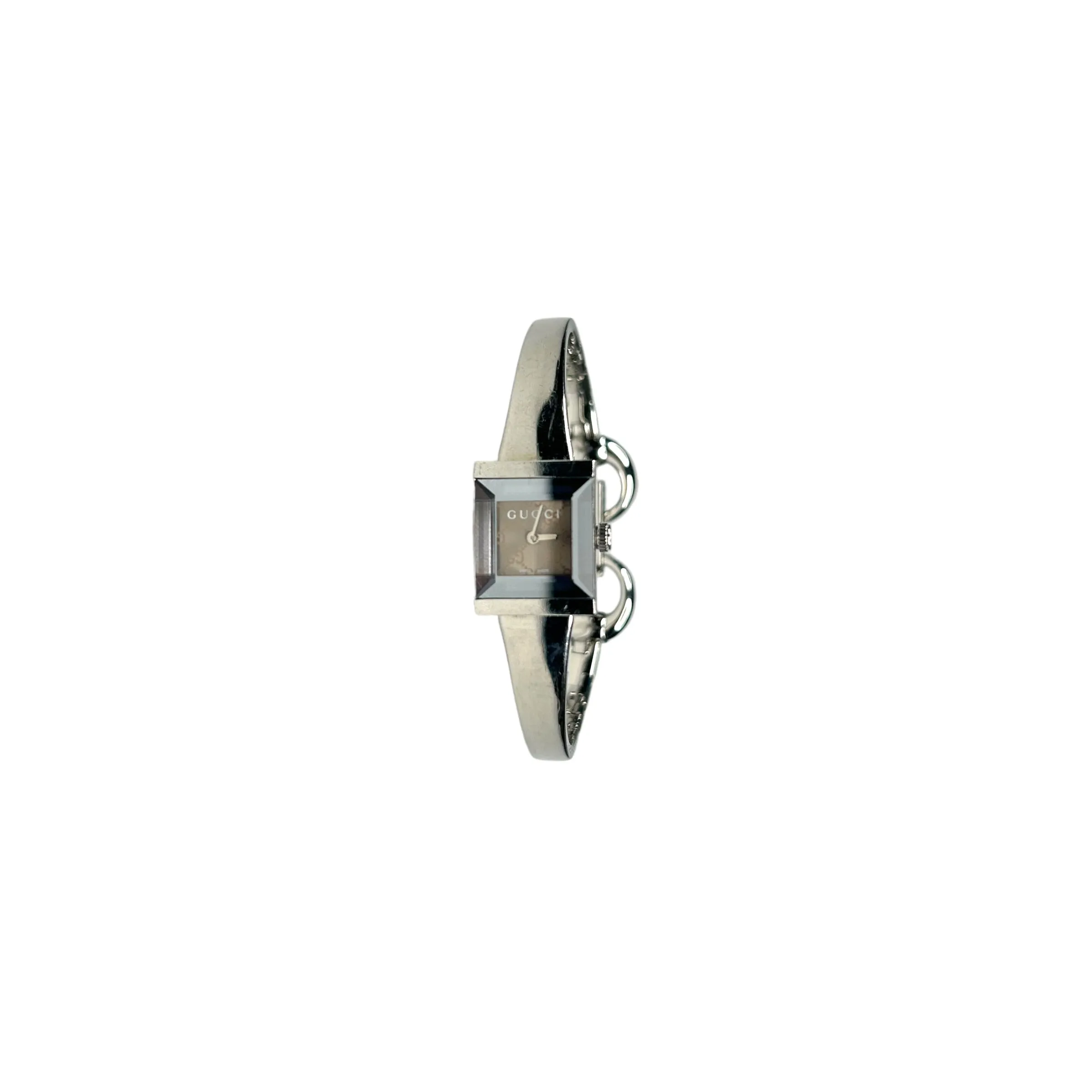 GUCCI 128.5 SILVER QUARTZ MOVEMENT WATCH