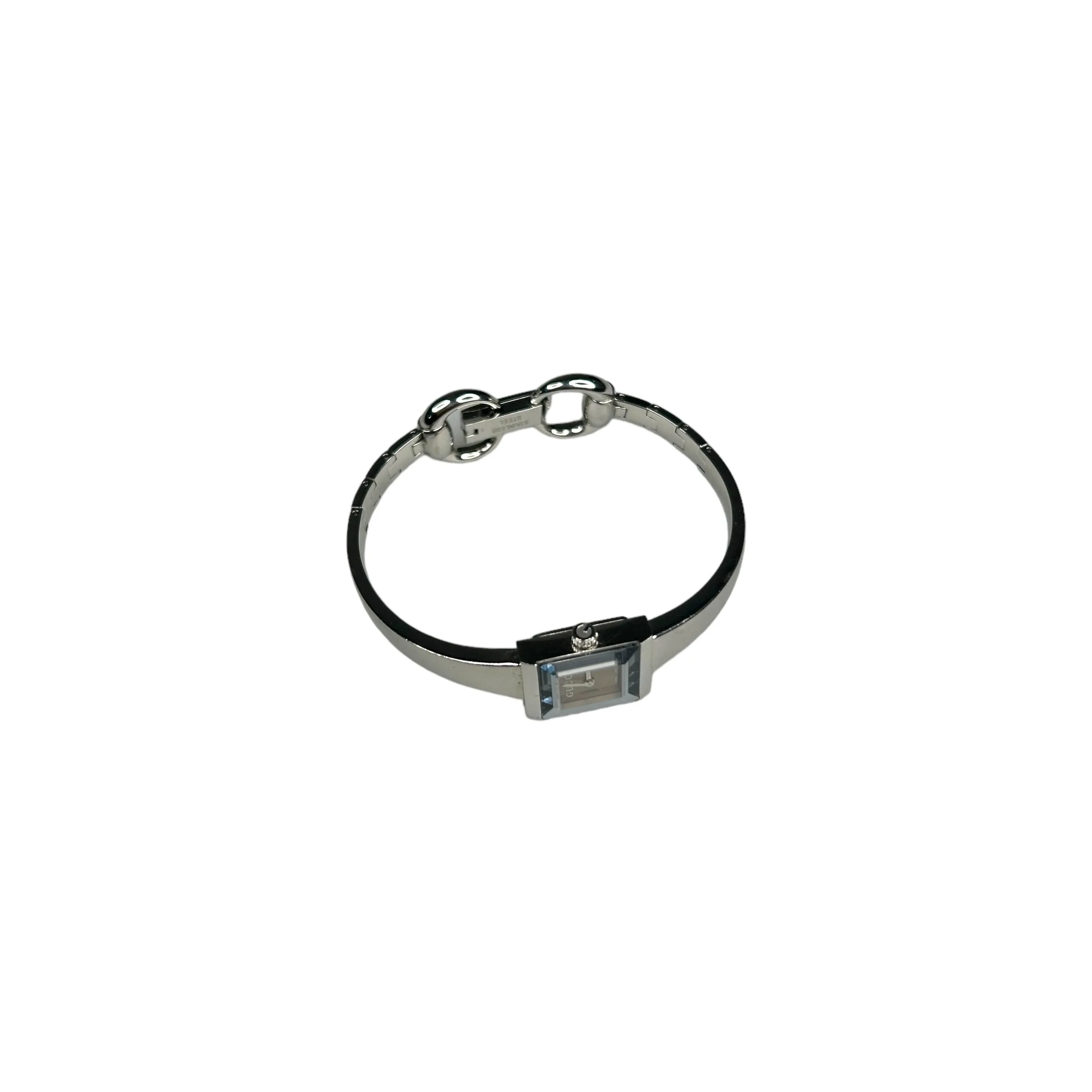 GUCCI 128.5 SILVER QUARTZ MOVEMENT WATCH