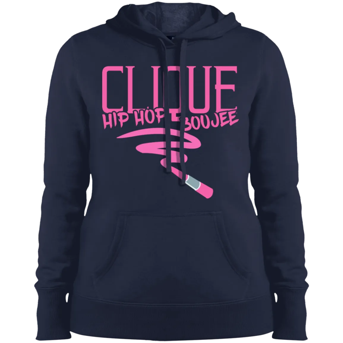 Hip Hop & Boujee's 'Lipstick Retro' Ladies' Pullover Hooded Sweatshirt