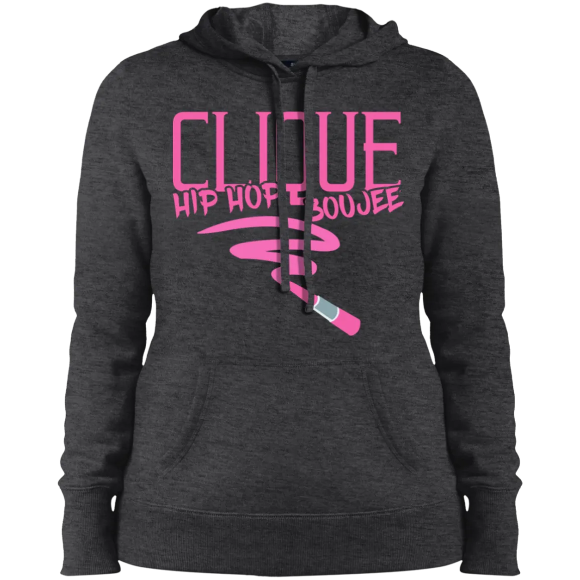 Hip Hop & Boujee's 'Lipstick Retro' Ladies' Pullover Hooded Sweatshirt