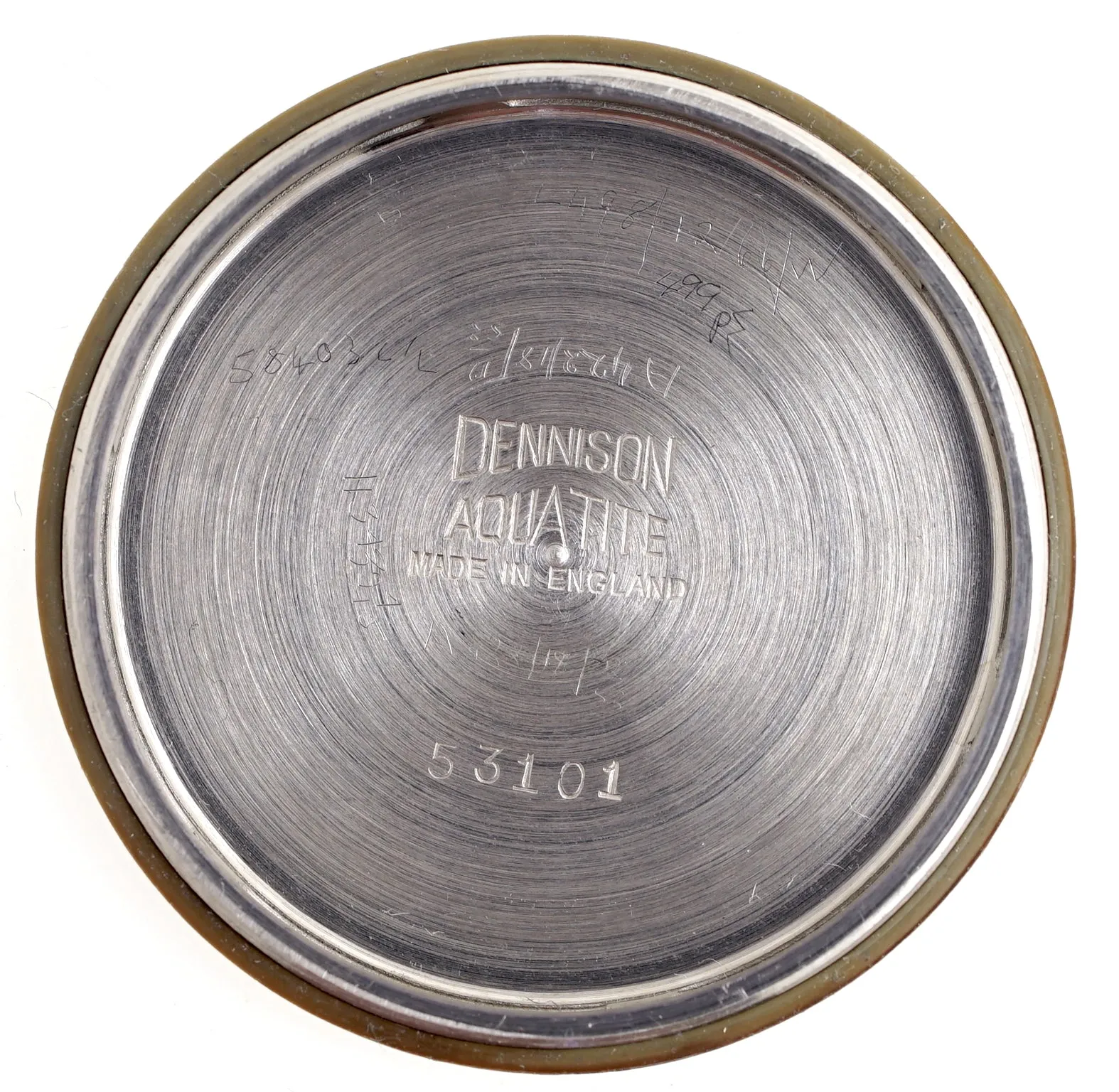 J W BENSON LONDON TROPICAL SMITHS ROMAN NUMERAL DIAL DENNISON AQUATITE CASE C 1950