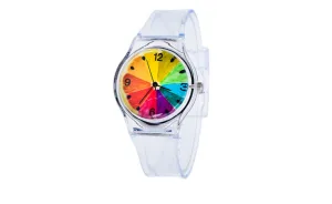 Kids Lovely Cute Pure White Color Silicone Rubber Strap Analog Watch