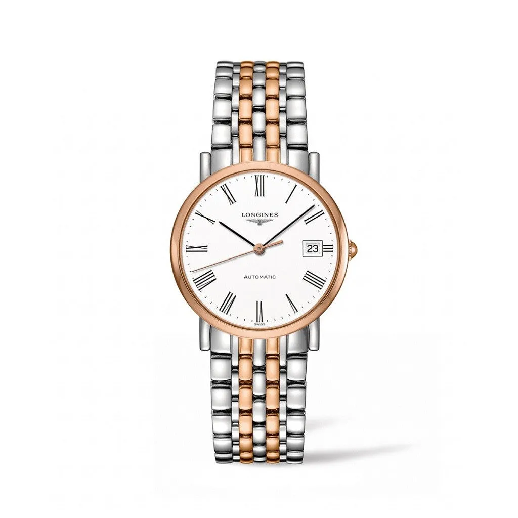 LONGINES Elegant Steel And Rose Gold Mens Automatic Watch L48095117