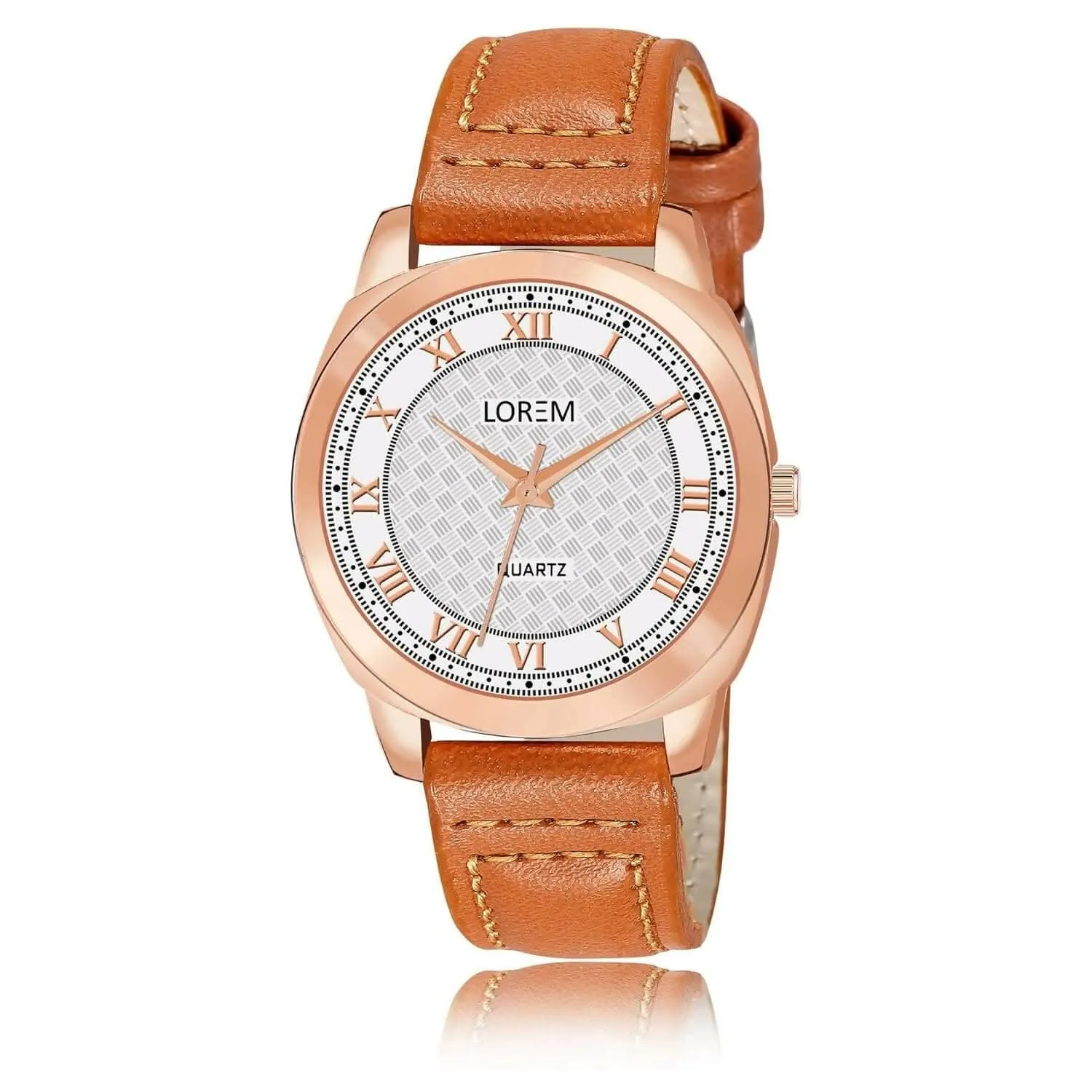 LOREM White Cubic Designer Printed Dial Analog Watch For Women LR337