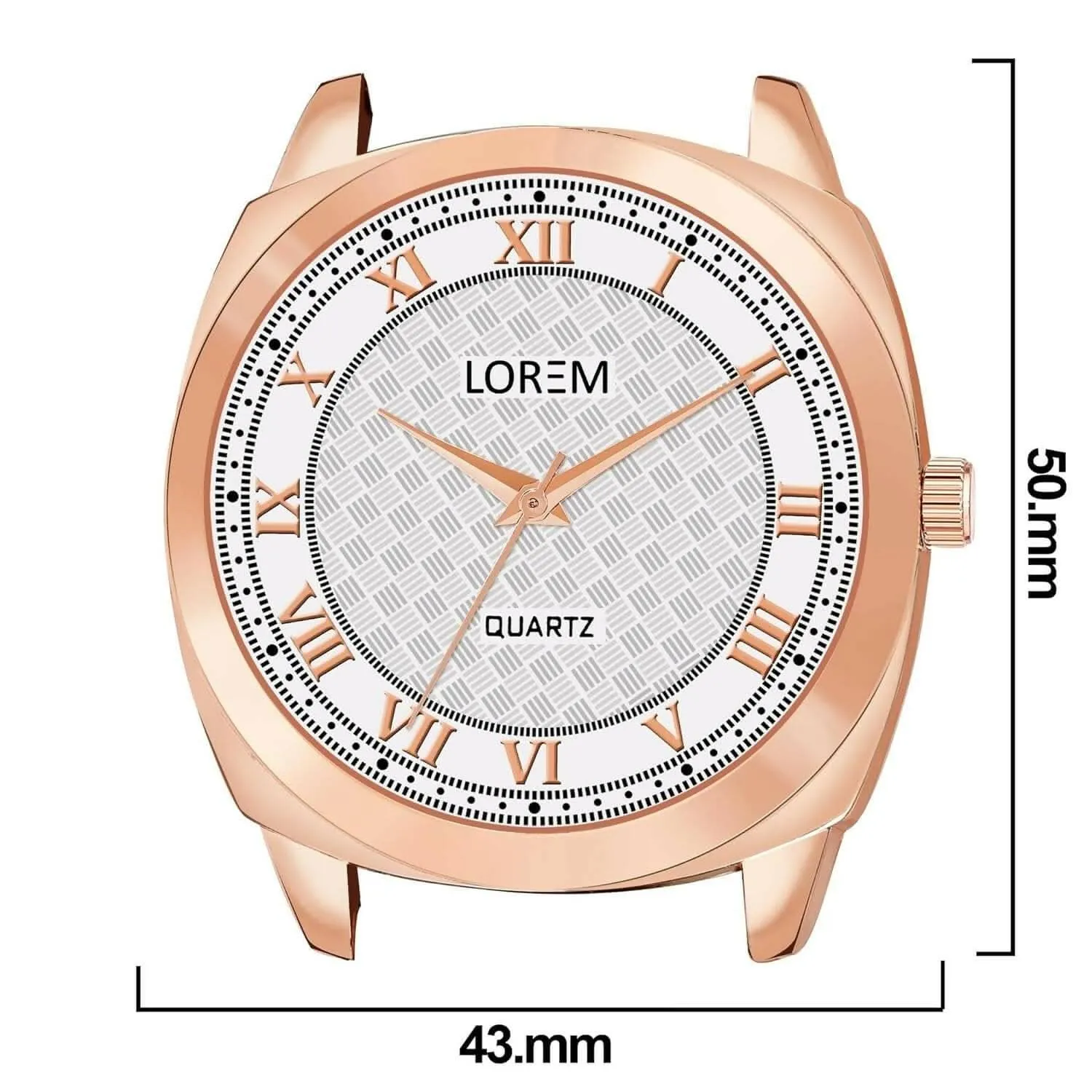 LOREM White Cubic Designer Printed Dial Analog Watch For Women LR337
