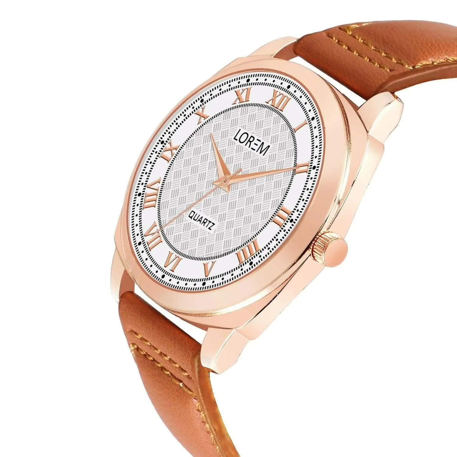 LOREM White Cubic Designer Printed Dial Analog Watch For Women LR337