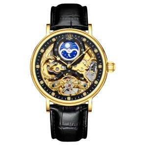 Luxury Leather Waterproof  Automatic Watch