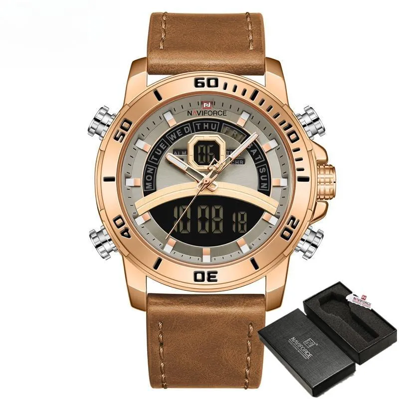 Luxury Watches Men Military Sport Analog LED Digital Quartz WristWatch Waterproof Fashion Clock