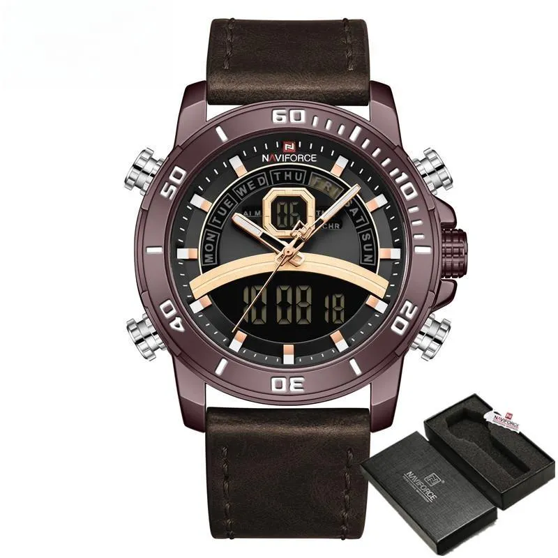 Luxury Watches Men Military Sport Analog LED Digital Quartz WristWatch Waterproof Fashion Clock