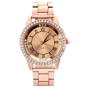 Luxury Women Watches Gold  Rhinestone Quartz