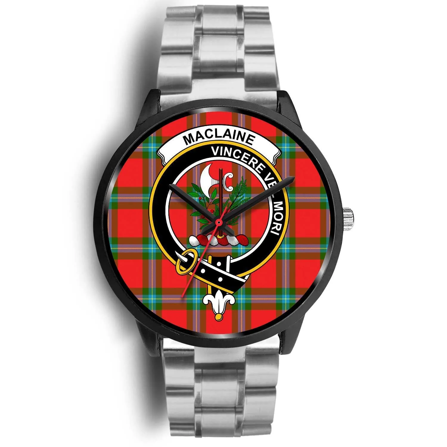 MacLaine Of Loch Buie Clan Badge Tartan Black Watch