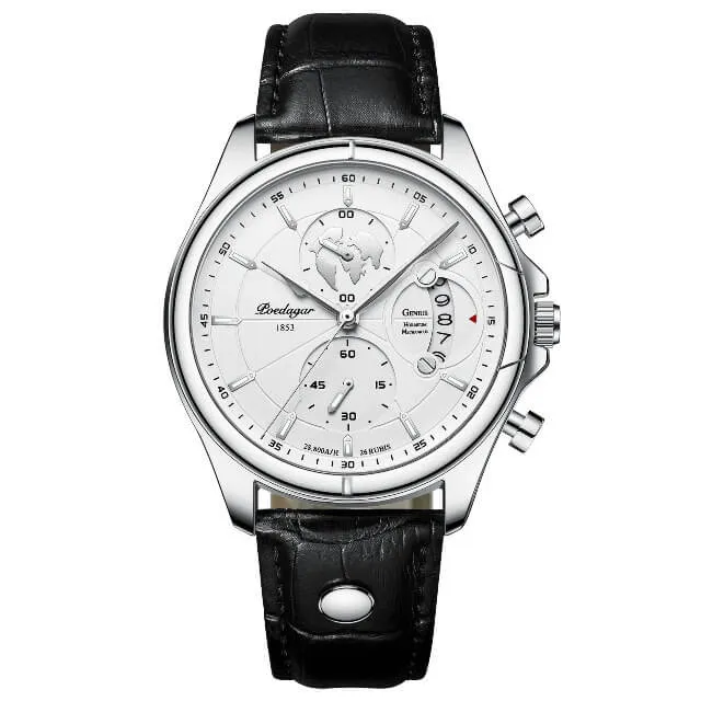Men Watch Fashion Chronograph Leather Quartz Watches Waterproof Luminous Top Brand Luxury Casual Sport Men's Wristwatchwish  Sports Waterproof Wrist Watch