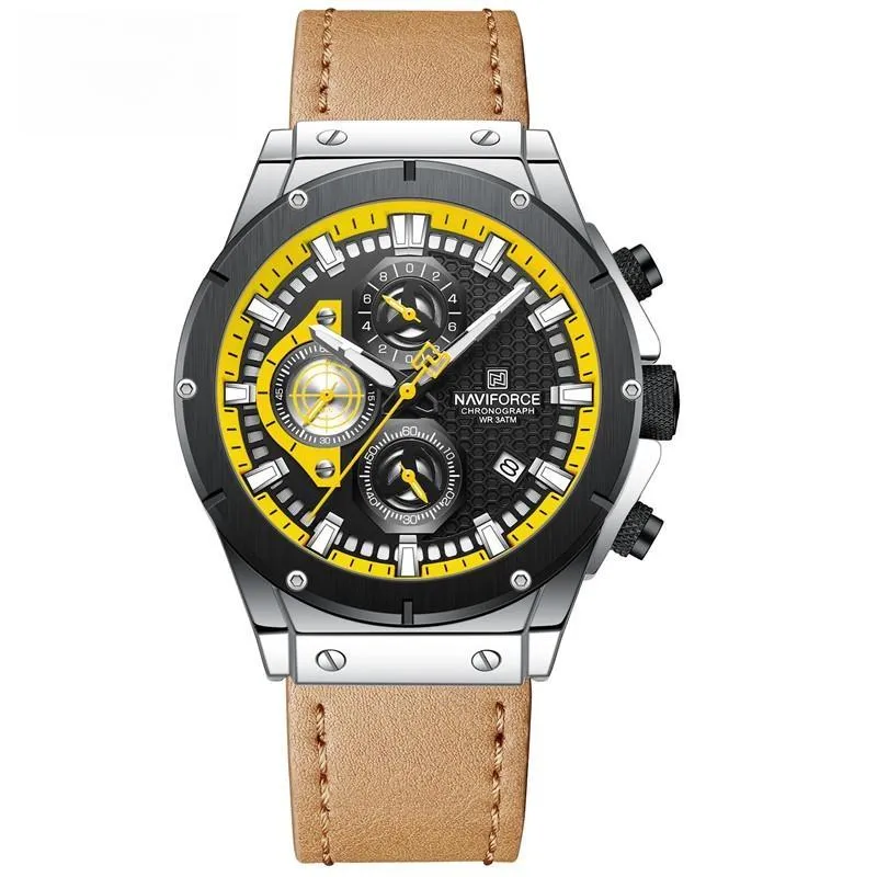 Men Watches Military Fashion Waterproof Clock Luxury Leather Strap Quartz Wristwatch