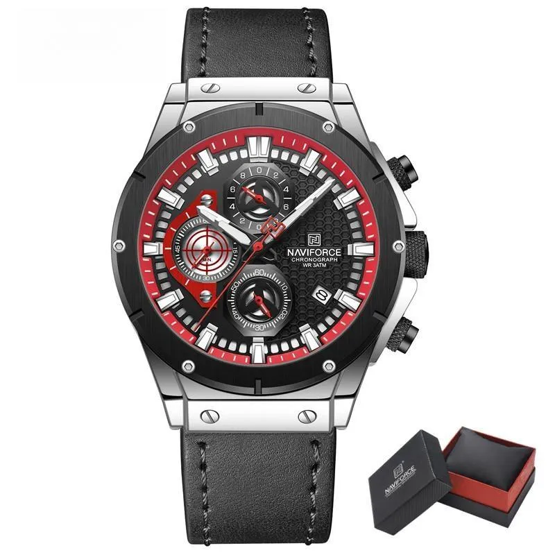 Men Watches Military Fashion Waterproof Clock Luxury Leather Strap Quartz Wristwatch
