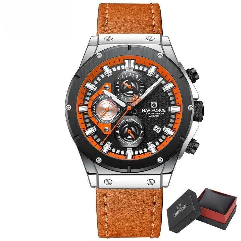 Men Watches Military Fashion Waterproof Clock Luxury Leather Strap Quartz Wristwatch
