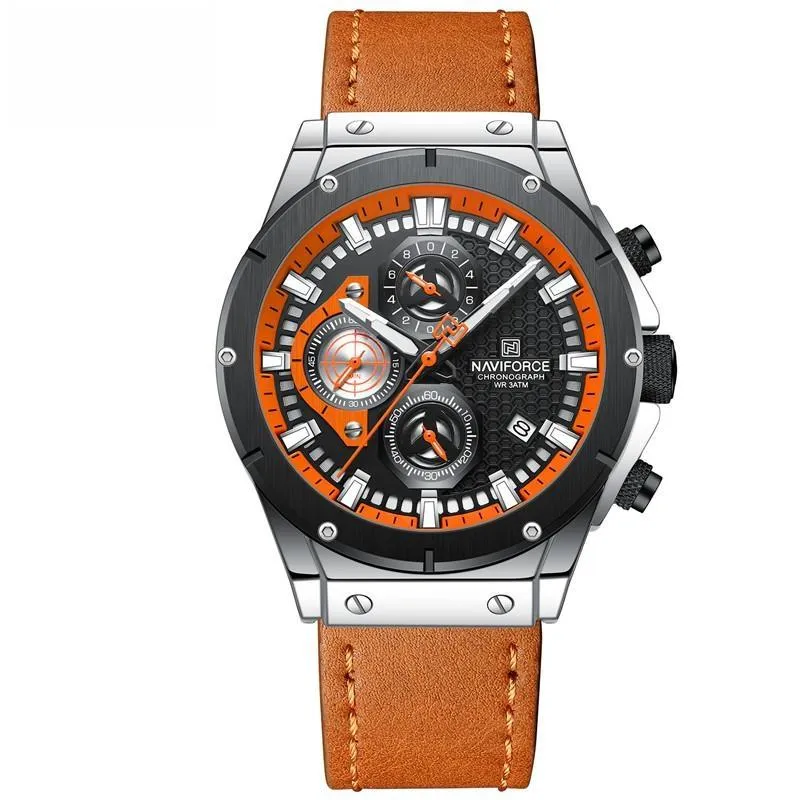 Men Watches Military Fashion Waterproof Clock Luxury Leather Strap Quartz Wristwatch