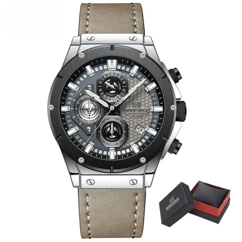 Men Watches Military Fashion Waterproof Clock Luxury Leather Strap Quartz Wristwatch
