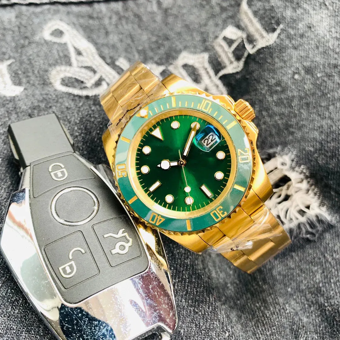 mens automatic mechanical ceramics watches 41mm full stainless steel Gliding clasp Swimming wristwatches sapphire luminous watch montre de luxe