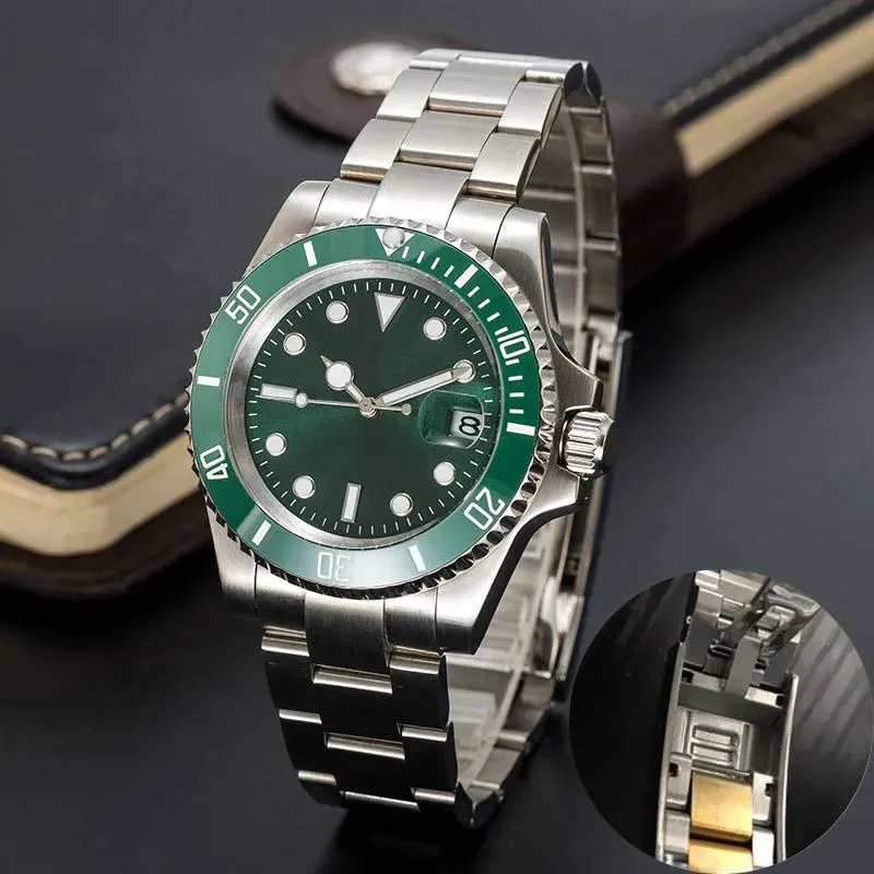 mens automatic mechanical ceramics watches 41mm full stainless steel Gliding clasp Swimming wristwatches sapphire luminous watch montre de luxe