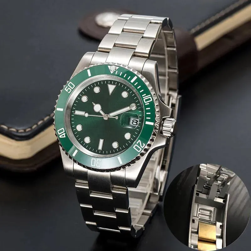mens automatic mechanical ceramics watches 41mm full stainless steel Gliding clasp Swimming wristwatches sapphire luminous watch montre de luxe