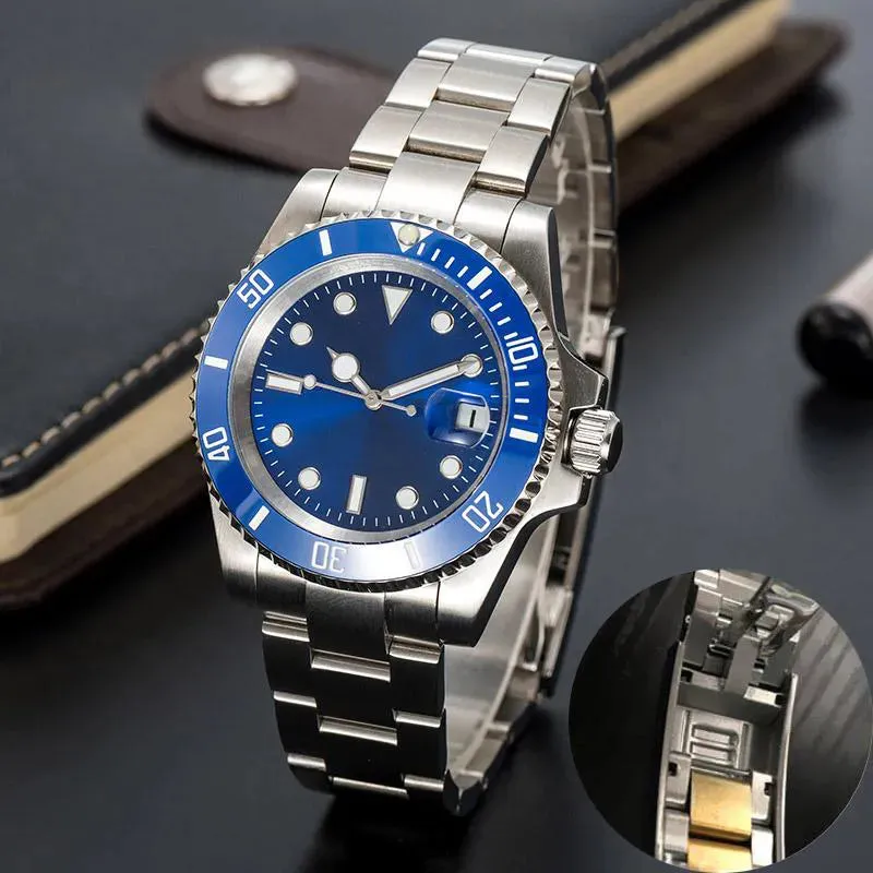 mens automatic mechanical ceramics watches 41mm full stainless steel Gliding clasp Swimming wristwatches sapphire luminous watch montre de luxe