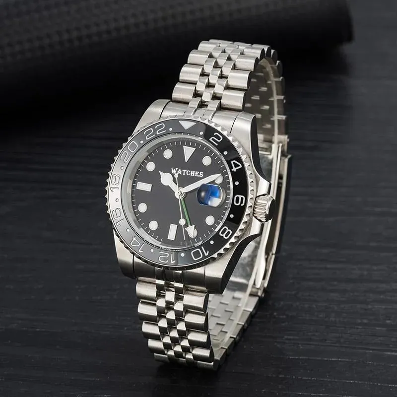 mens automatic mechanical ceramics watches 41mm full stainless steel Gliding clasp Swimming wristwatches sapphire luminous watch montre de luxe