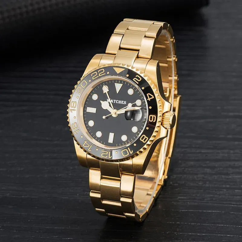 mens automatic mechanical ceramics watches 41mm full stainless steel Gliding clasp Swimming wristwatches sapphire luminous watch montre de luxe