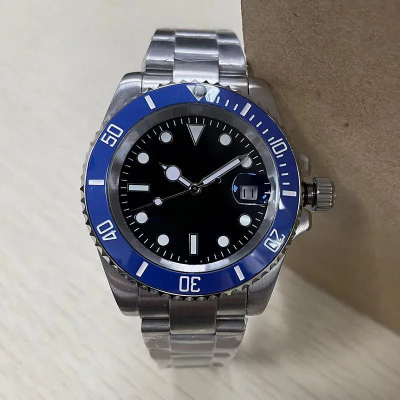 mens automatic mechanical ceramics watches 41mm full stainless steel Gliding clasp Swimming wristwatches sapphire luminous watch montre de luxe