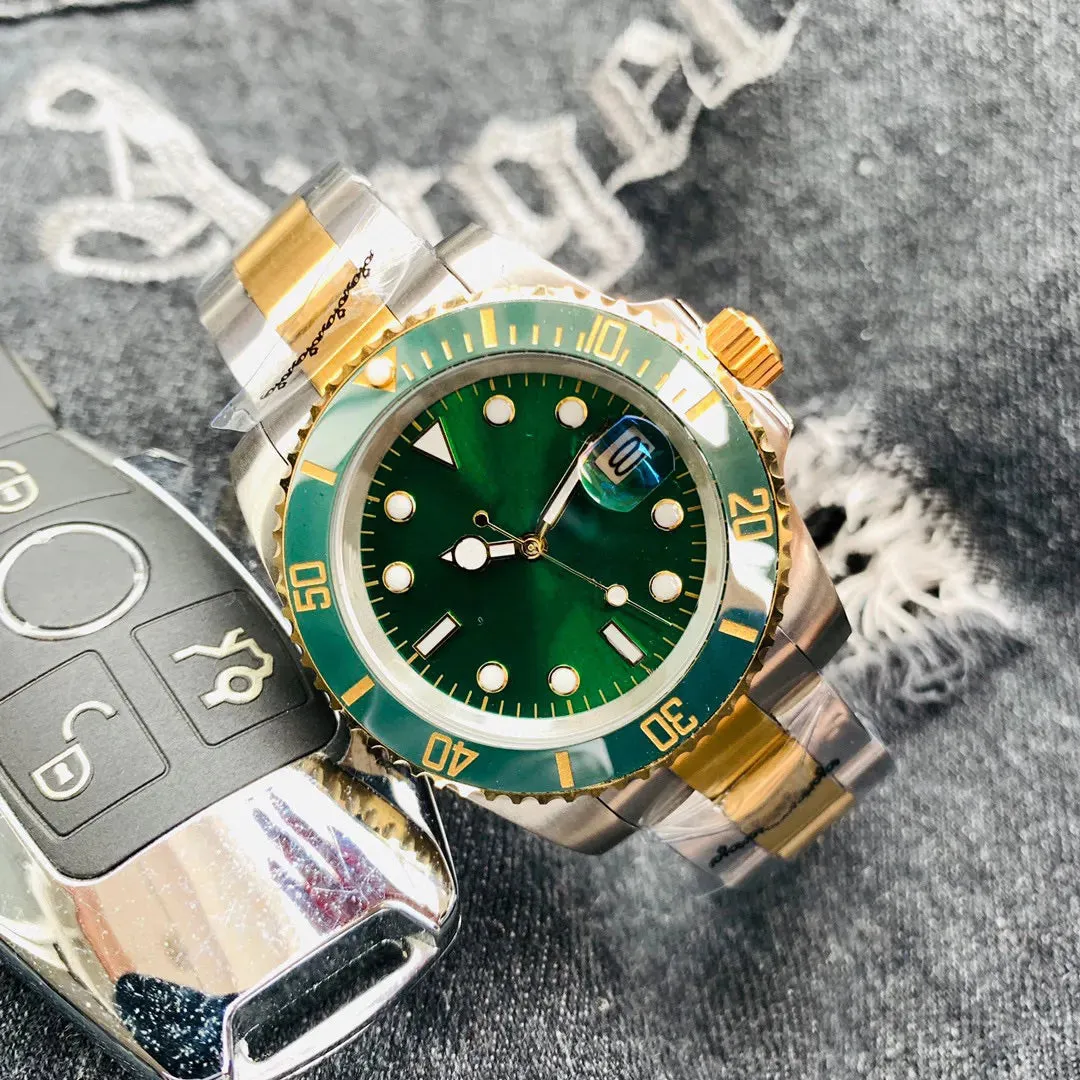 mens automatic mechanical ceramics watches 41mm full stainless steel Gliding clasp Swimming wristwatches sapphire luminous watch montre de luxe