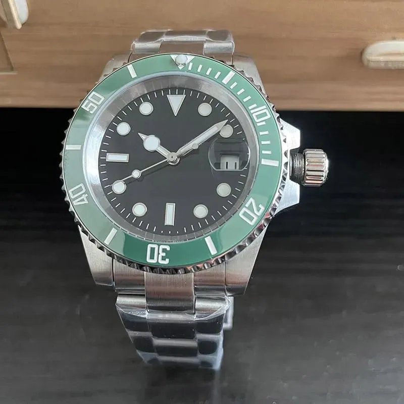 mens automatic mechanical ceramics watches 41mm full stainless steel Gliding clasp Swimming wristwatches sapphire luminous watch montre de luxe