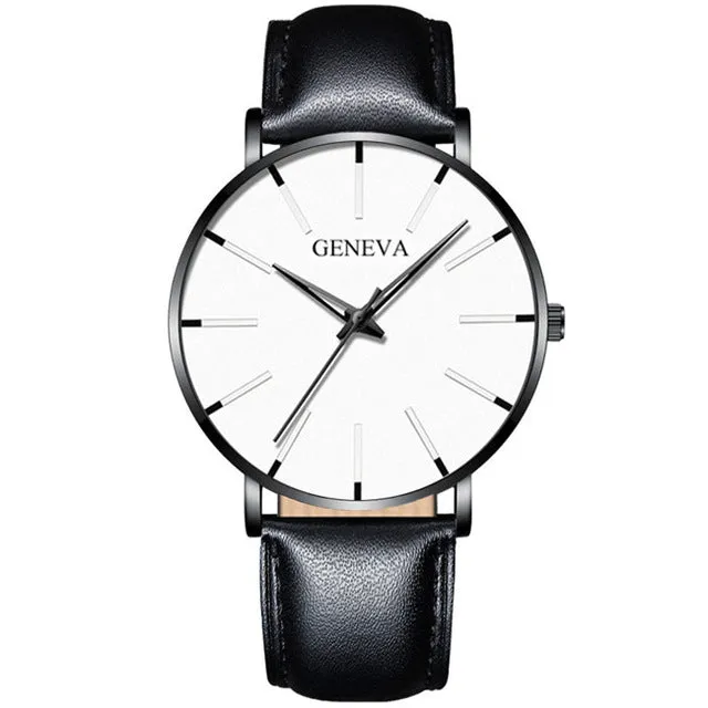 Men's Fashion Ultra Thin Watches  Steel Mesh