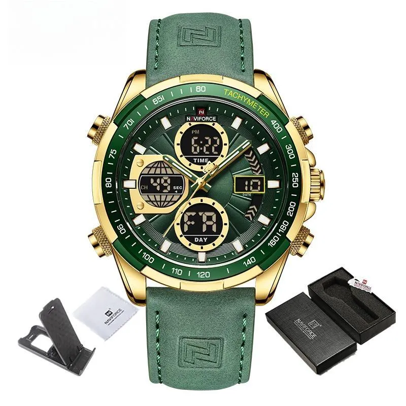 Men's Watches Military Sports Waterproof Genuine Leather Male Multifunction Wristwatch