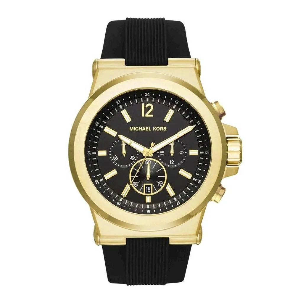 Michael Kors Men's Watch Chronograph Dylan Gold Black MK8445