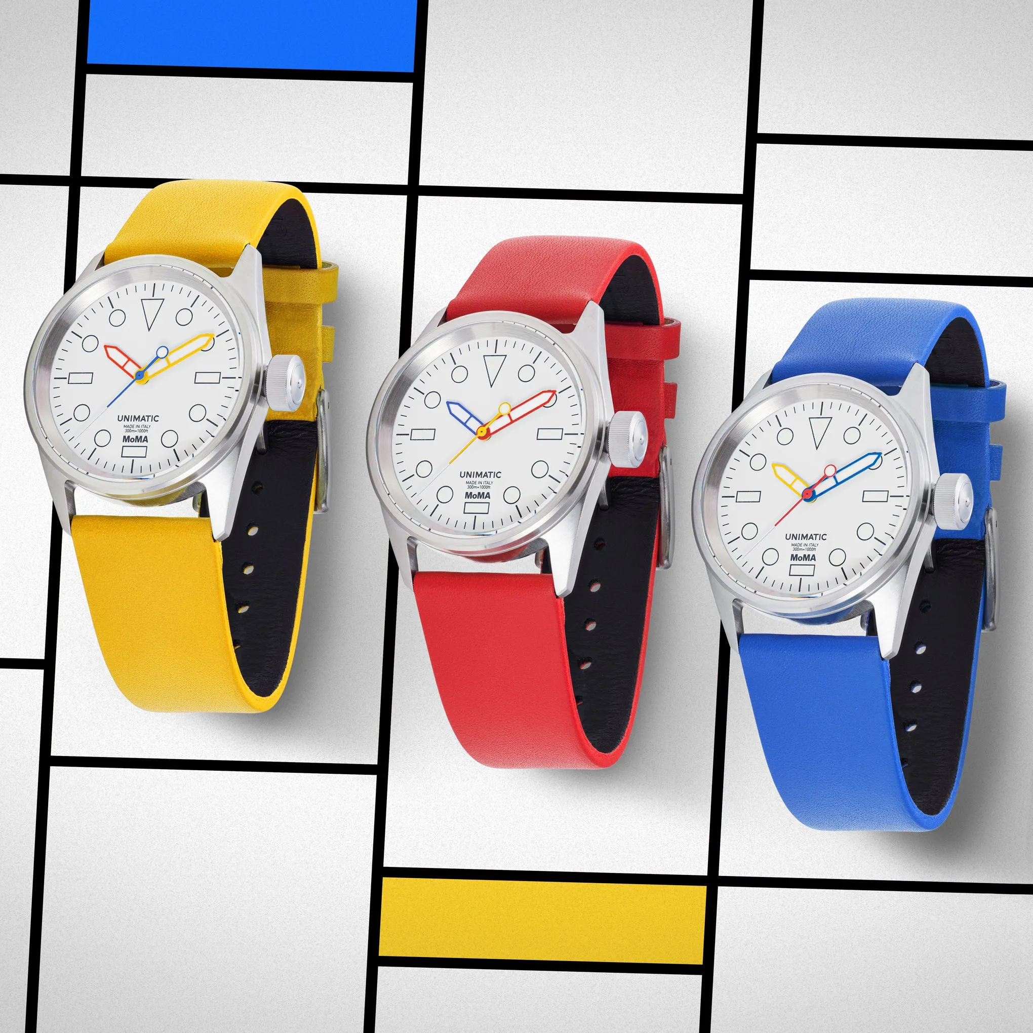 MoMA Unimatic De Stijl Modello Cinque Watch - Blue